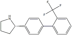 (2S)-2-(4-[2-(TRIFLUOROMETHYL)PHENYL]PHENYL)PYRROLIDINE Struktur