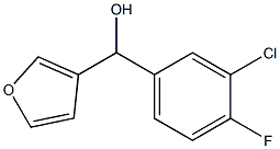 3-CHLORO-4-FLUOROPHENYL-(3-FURYL)METHANOL Struktur