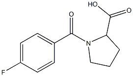 1-(4-FLUOROBENZOYL)PYRROLIDINE-2-CARBOXYLIC ACID Struktur