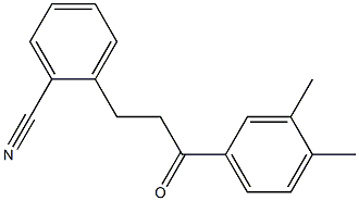 3-(2-CYANOPHENYL)-3',4'-DIMETHYLPROPIOPHENONE Struktur