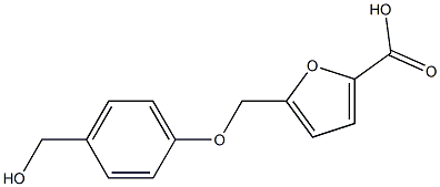 5-([4-(HYDROXYMETHYL)PHENOXY]METHYL)-2-FUROIC ACID Struktur