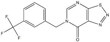 6-[3-(TRIFLUOROMETHYL)BENZYL][1,2,3]THIADIAZOLO[5,4-D]PYRIMIDIN-7(6H)-ONE Struktur