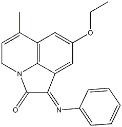 (1E)-8-ETHOXY-6-METHYL-1-(PHENYLIMINO)-4H-PYRROLO[3,2,1-IJ]QUINOLIN-2(1H)-ONE Struktur