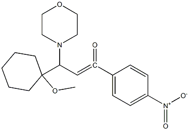 3-(1-METHOXY-CYCLOHEXYL)-3-MORPHOLIN-4-YL-1-(4-NITRO-PHENYL)-PROPENONE Struktur