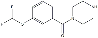 1-[3-(DIFLUOROMETHOXY)BENZOYL]PIPERAZINE Struktur