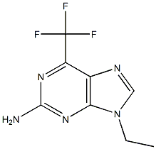 9-ETHYL-6-(TRIFLUOROMETHYL)-9H-PURIN-2-AMINE Struktur