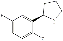 (2R)-2-(2-CHLORO-5-FLUOROPHENYL)PYRROLIDINE Struktur