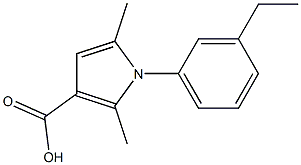 1-(3-ETHYLPHENYL)-2,5-DIMETHYL-1H-PYRROLE-3-CARBOXYLIC ACID Struktur