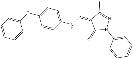 3-METHYL-1-PHENYL-4-(((4-PHENOXYPHENYL)AMINO)METHYLENE)-2-PYRAZOLIN-5-ONE Struktur