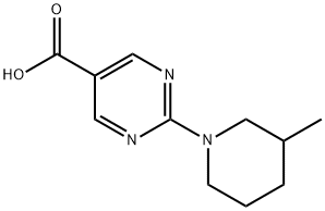 2-(3-METHYL-PIPERIDIN-1-YL)-PYRIMIDINE-5-CARBOXYLIC ACID Struktur