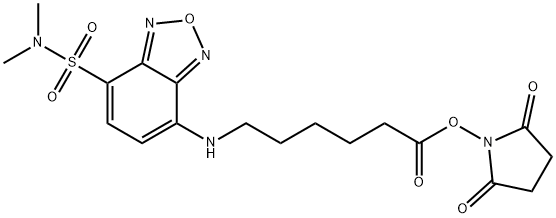 4-(N,N-DIMETHYLAMINOSULFONYL)-7-[5-(SUCCINIMIDYLOXYCARBONYL)PENTYLAMINO]-2,1,3-BENZOXADIAZOLE Struktur