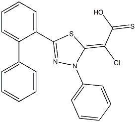 O-PHENYL (2E)-CHLORO(3,5-DIPHENYL-1,3,4-THIADIAZOL-2(3H)-YLIDENE)ETHANETHIOATE Struktur