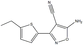 5-AMINO-3-(5-ETHYL-2-THIENYL)-4-ISOXAZOLECARBONITRILE Struktur