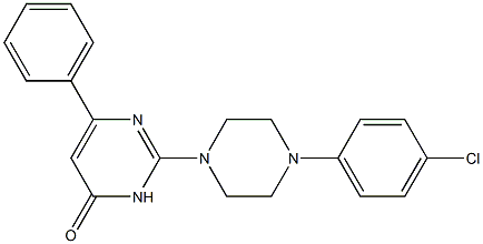 2-[4-(4-CHLOROPHENYL)PIPERAZIN-1-YL]-6-PHENYLPYRIMIDIN-4(3H)-ONE Struktur