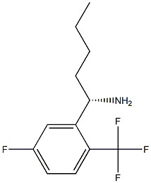 (1S)-1-[5-FLUORO-2-(TRIFLUOROMETHYL)PHENYL]PENTYLAMINE Struktur