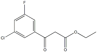 ETHYL (3-CHLORO-5-FLUOROBENZOYL)ACETATE Struktur