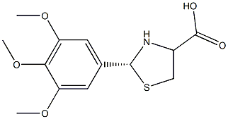 (R)-2-(3,4,5-TRIMETHOXY-PHENYL)-THIAZOLIDINE-4-CARBOXYLIC ACID Struktur