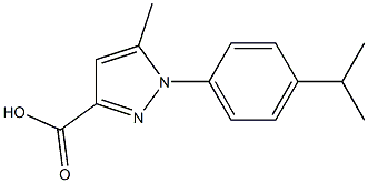 1-(4-ISOPROPYL-PHENYL)-5-METHYL-1H-PYRAZOLE-3-CARBOXYLIC ACID Struktur