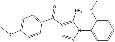 (5-AMINO-1-(2-METHOXYPHENYL)-1H-PYRAZOL-4-YL)(4-METHOXYPHENYL)METHANONE Struktur