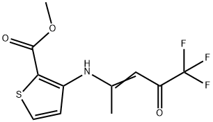 METHYL 3-([(Z)-4,4,4-TRIFLUORO-1-METHYL-3-OXO-1-BUTENYL]AMINO)-2-THIOPHENECARBOXYLATE Struktur