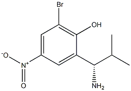 2-((1S)-1-AMINO-2-METHYLPROPYL)-6-BROMO-4-NITROPHENOL Struktur