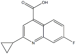 2-CYCLOPROPYL-7-FLUOROQUINOLINE-4-CARBOXYLIC ACID Struktur