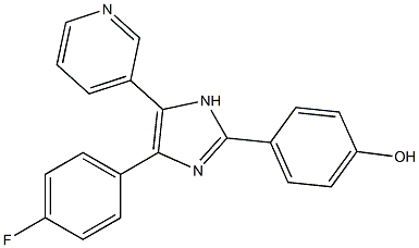 2-(4-HYDROXYPHENYL)-4-(4-FLUOROPHENYL)-5-(PYRID-3YL)-IMIDAZOLE Struktur