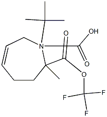 1-TERT-BUTYL 2-METHYL 2-(TRIFLUOROMETHYL)-2,3,4,7-TETRAHYDRO-1H-AZEPINE-1,2-DICARBOXYLATE Struktur