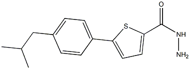 5-(4-ISOBUTYLPHENYL)THIOPHENE-2-CARBOHYDRAZIDE Struktur