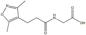 ([3-(3,5-DIMETHYLISOXAZOL-4-YL)PROPANOYL]AMINO)ACETIC ACID Struktur