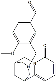 4-METHOXY-3-(8-OXO-1,5,6,8-TETRAHYDRO-2H,4H-1,5-METHANO-PYRIDO[1,2-A][1,5]DIAZOCIN-3-YLMETHYL)-BENZALDEHYDE Struktur