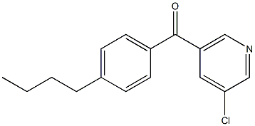 3-CHLORO-5-(4-N-BUTYLBENZOYL)PYRIDINE Struktur