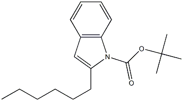 2-HEXYL-INDOLE-1-CARBOXYLIC ACID TERT-BUTYL ESTER Struktur