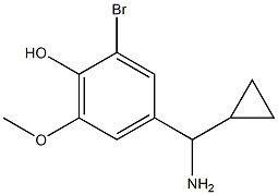 4-((1S)AMINOCYCLOPROPYLMETHYL)-2-BROMO-6-METHOXYPHENOL Struktur