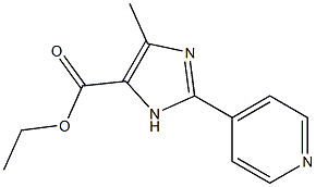 5-METHYL-2-(PYRIDIN-4-YL)-3H-IMIDAZOLE-4-CARBOXYLIC ACID ETHYL ESTER Struktur