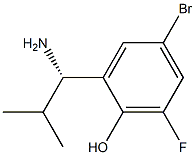 2-((1S)-1-AMINO-2-METHYLPROPYL)-4-BROMO-6-FLUOROPHENOL Struktur