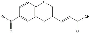 (2E)-3-(6-NITRO-3,4-DIHYDRO-2H-CHROMEN-3-YL)ACRYLIC ACID Struktur