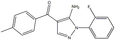 (5-AMINO-1-(2-FLUOROPHENYL)-1H-PYRAZOL-4-YL)(P-TOLYL)METHANONE Struktur