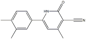 1,2-DIHYDRO-4-METHYL-6-(3,4-DIMETHYLPHENYL)-2-OXOPYRIDINE-3-CARBONITRILE Struktur