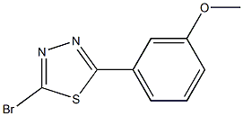 2-BROMO-5-(3-METHOXYPHENYL)-1,3,4-THIADIAZOLE Struktur