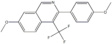 7-METHOXY-3-(4-METHOXYPHENYL)-4-TRIFLUOROMETHYLISOQUINOLINE Struktur