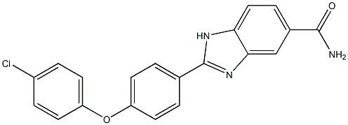 2-(4-(4-CHLOROPHENOXY)PHENYL)-1H-BENZIMIDAZOLE-5-CARBOXAMIDE Struktur