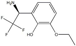 2-((1S)-1-AMINO-2,2,2-TRIFLUOROETHYL)-6-ETHOXYPHENOL Struktur