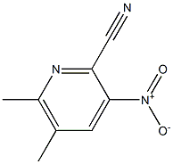 5,6-DIMETHYL-3-NITROPYRIDINE-2-CARBONITRILE Struktur