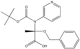 (S)-BOC-(2-BENZYLOXY)-5-PYRIDYLALANINE Struktur