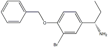 (1S)-1-[3-BROMO-4-(PHENYLMETHOXY)PHENYL]PROPYLAMINE Struktur