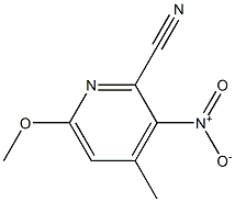 6-METHOXY-4-METHYL-3-NITROPYRIDINE-2-CARBONITRILE Struktur