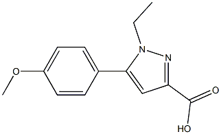 1-ETHYL-5-(4-METHOXYPHENYL)-1H-PYRAZOLE-3-CARBOXYLIC ACID Struktur