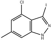 4-CHLORO-3-IODO-6-METHYL-(1H)INDAZOLE Struktur