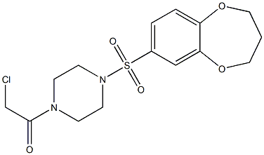 1-(CHLOROACETYL)-4-(3,4-DIHYDRO-2H-1,5-BENZODIOXEPIN-7-YLSULFONYL)PIPERAZINE Struktur